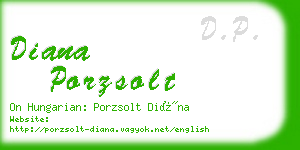 diana porzsolt business card